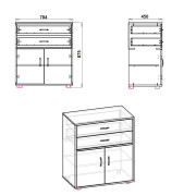 Комод 2+2 Компаніт, Німфея Альба