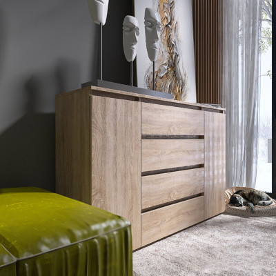 Комод КЛ-4 Лайт, Дуб Сонома