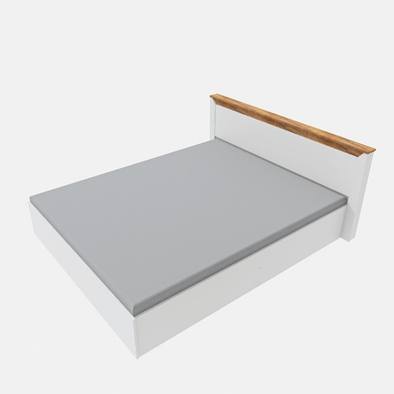 Ліжко 1400 Нордик, 140*200 см, з основою під матрац - Щит ДСП, Дуб Крафт Золотий, Білий Ліжко 1400 Нордик, 140*200 см, з основою під матрац - Щит ДСП, Дуб Крафт Золотий, Білий