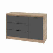 Комод 1150 СІТІ, Дуб Сонома, Графіт