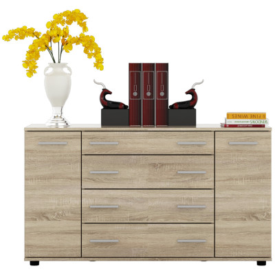 Комод К-4, Дуб Сонома, Телескопические направляющие