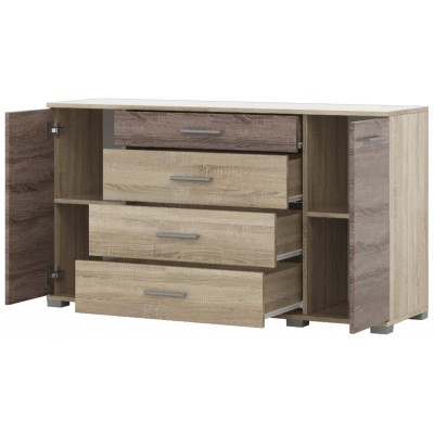 Комод Бриз К-6, Дуб Сонома, Трюфель, Телескопические направляющие