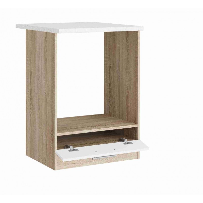 Еко Низ Духовка 600 зі стільницею Скай, Дуб сонома, Білий