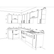 Кухня Модерн Кутовий набір 3.2 м Еверест