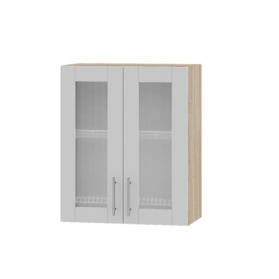 Кухонный модуль Оптима Под Сушилку Верх ВВ06-600 Дуб Сонома, Нимфея Альба (Белый)