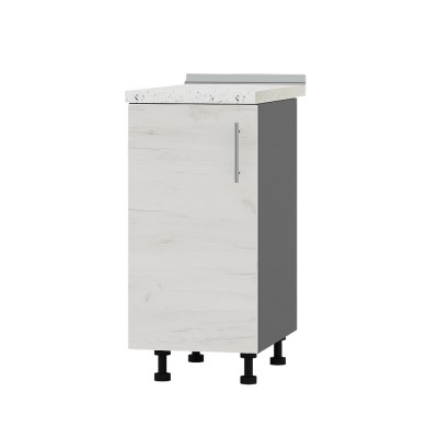 Кухонный модуль Оптима Низ Н83-390 Антрацит, Дуб Крафт Белый