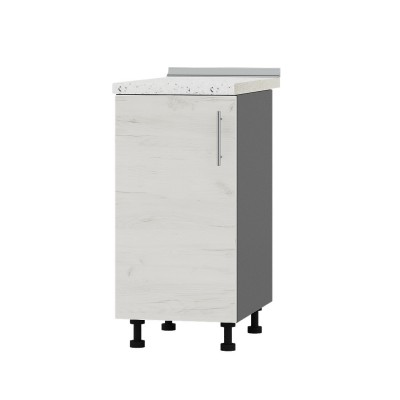 Кухонный модуль Оптима Низ Н83-400 Антрацит, Дуб Крафт Белый