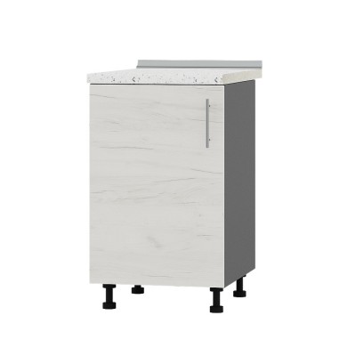 Кухонный модуль Оптима Низ Н83-500 Антрацит, Дуб Крафт Белый