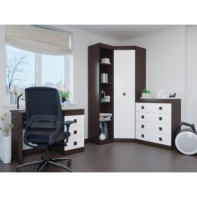 Дитячий Спальний Комплект Соната 5, Венге темний, Білий