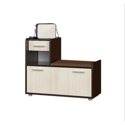 Тумба в передпокій Тандем-L, Венге темний, Дуб молочний