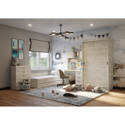 Дитячий Спальний Комплект Соната 1, Дуб Крафт Білий