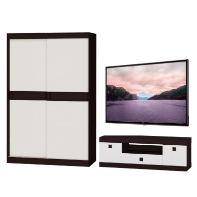 Вітальня Соната Комплект 18, Венге темний, Білий