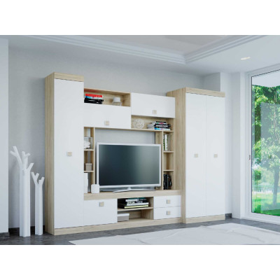 Вітальня Соната Комплект 27, Дуб Сонома, Білий