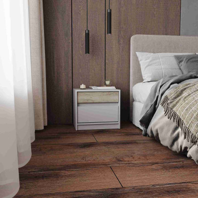 Тумба приліжкова 500 СТАЙЛ, Кашемір, Крафт Сірий