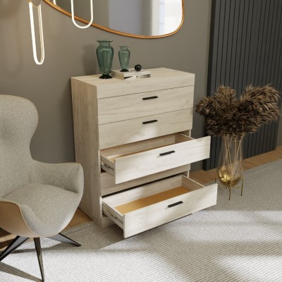 Комод 2 Соната, Дуб Крафт Белый