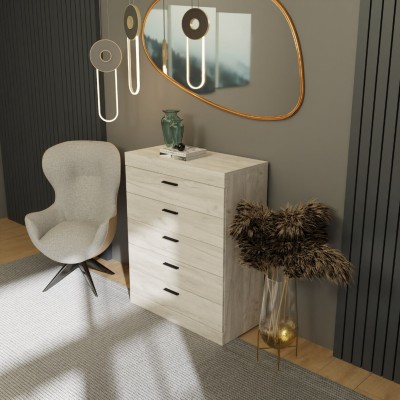 Комод 2 Соната, Дуб Крафт Белый