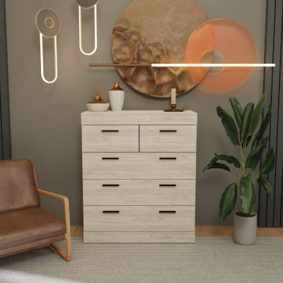 Комод 3 Соната, Дуб Крафт Белый