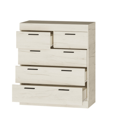 Комод 3 Соната, Дуб Крафт Белый