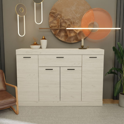 Комод 7 Соната, Дуб Крафт Белый