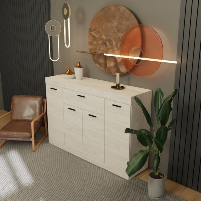 Комод 7 Соната, Дуб Крафт Белый