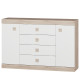 Комод 8 Соната, Дуб Сонома, Білий