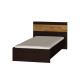 Ліжко 900 Соната 90х200, Венге темний, Дуб крафт золотий