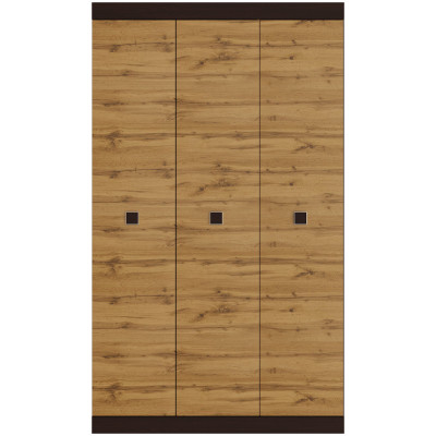 Шкаф трехдверный 1200 Соната, Венге темный, Дуб крафт золотой