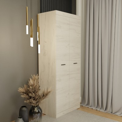 Шкаф двухдверный 800 Соната, Дуб Крафт Белый