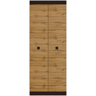 Шкаф двухдверный 800 Соната, Венге темный, Дуб крафт золотой