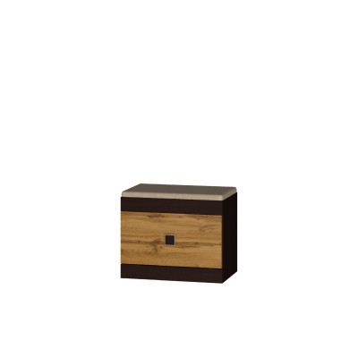 Тумба для взуття Соната 600, Венге темний, Дуб крафт золотий