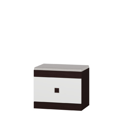 Тумба для взуття Соната 600, Венге темний, Білий