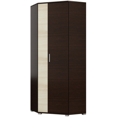 Шкаф угловой Бриз ШКУ-14, Венге темный, Дуб молочный