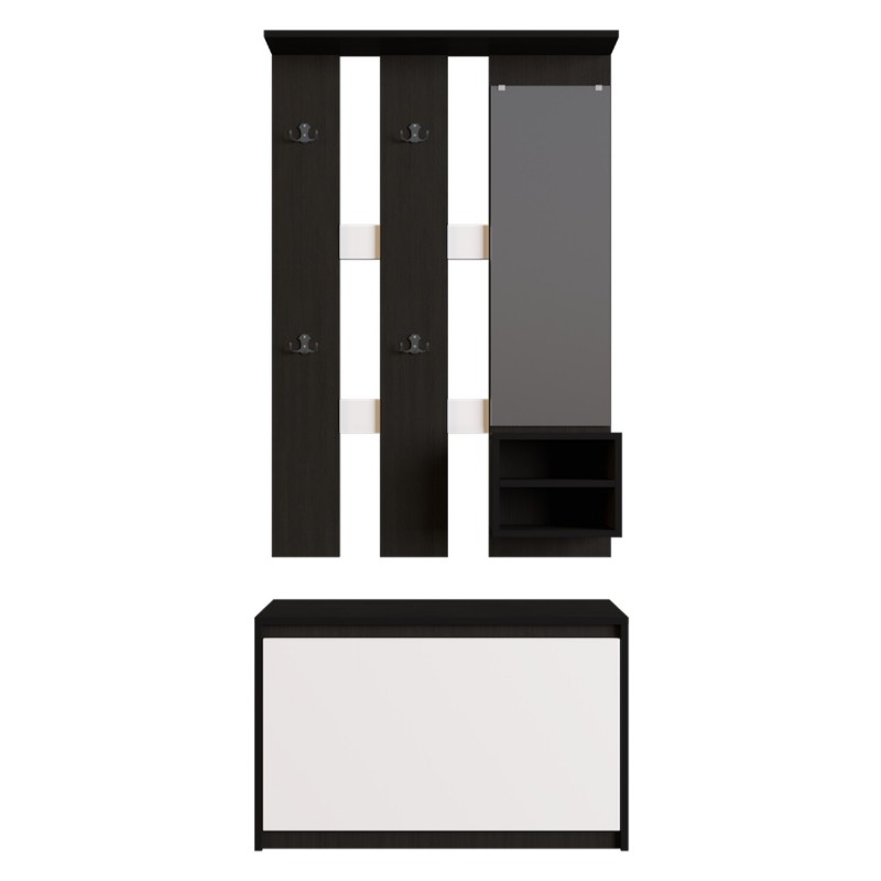 Передпокій Мікс, Венге темний, Білий Передпокій Мікс, Венге темний, Білий