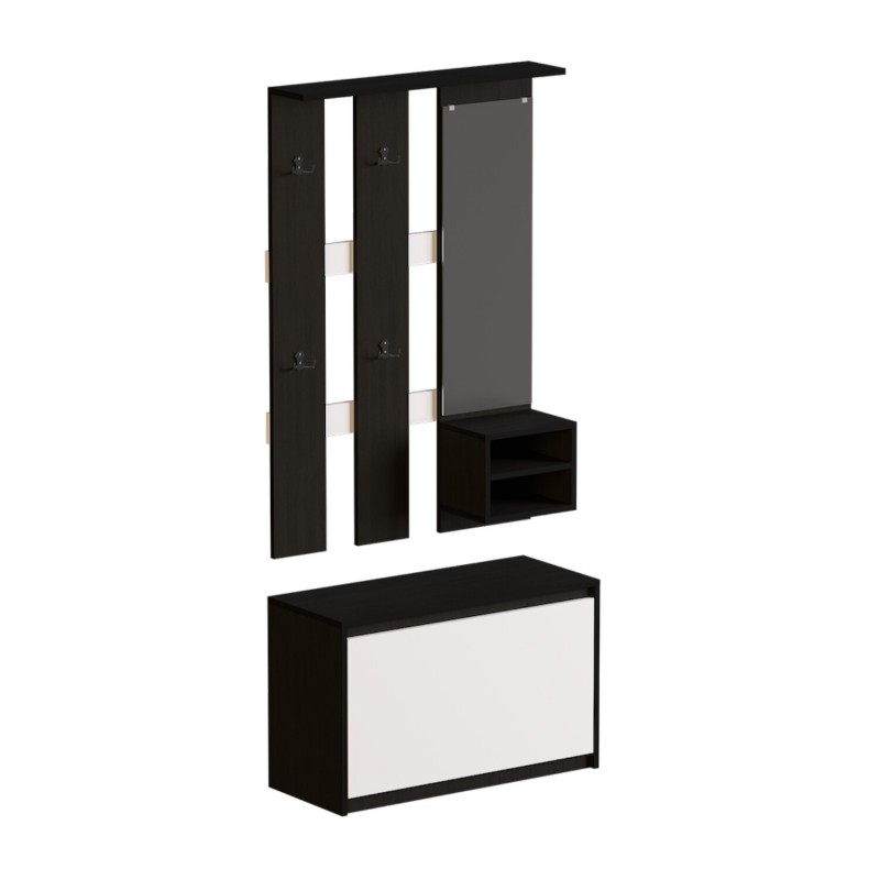 Передпокій Мікс, Венге темний, Білий Передпокій Мікс, Венге темний, Білий