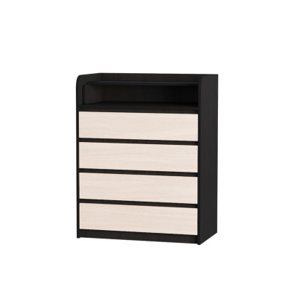 Пеленальний комод Мікс, Венге темний, Дуб молочний, Телескопічні напрямні