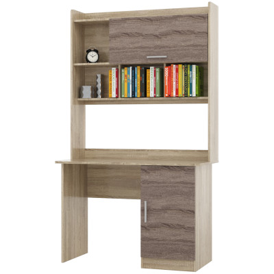 Письмовий стіл з надбудовою Школяр-5, Дуб Сонома, Трюфель