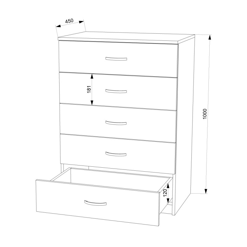 Комод FLASHNIKA 10 (МДФ) (700мм x 450мм x 1022мм) Комод FLASHNIKA 10 (МДФ) (700мм x 450мм x 1022мм)