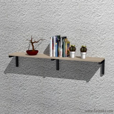 Полиця навісна Лофт FLASHNIKA ПНЛ-2 (800мм x 200мм x 180мм)