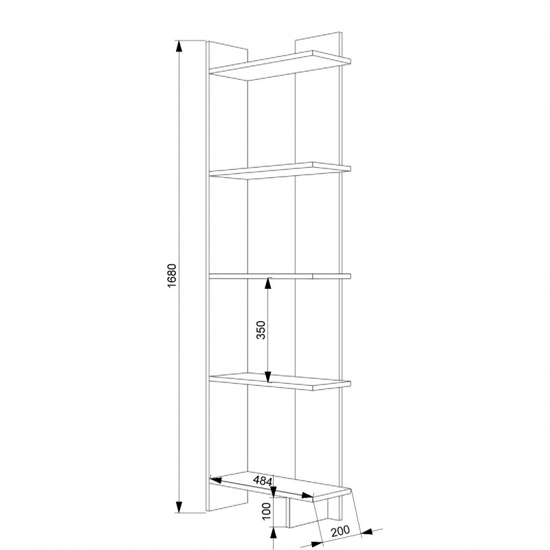 Стелаж FLASHNIKA D7 (500мм x 216мм x 1680мм) Стелаж FLASHNIKA D7 (500мм x 216мм x 1680мм)
