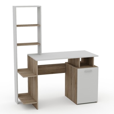 Комп'ютерний стіл FLASHNIKA LEGA 68 (Дуб сонома трюфель/Попелястий) (1182мм x 500мм x 1495мм)