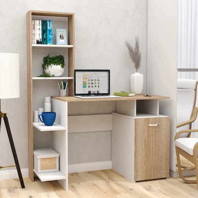 Комп'ютерний стіл FLASHNIKA LEGA 68 (Німфея Альба / Дуб Сонома) (1200мм x 500мм x 1495мм)