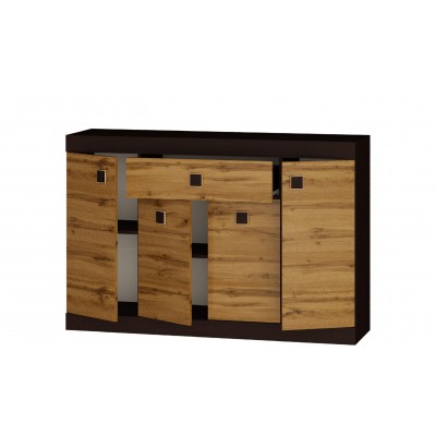 Комод 7 Соната, Венге темный, Дуб крафт золотой