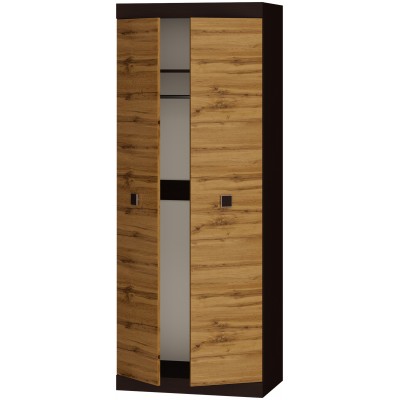 Шкаф двухдверный 800 Соната, Венге темный, Дуб крафт золотой