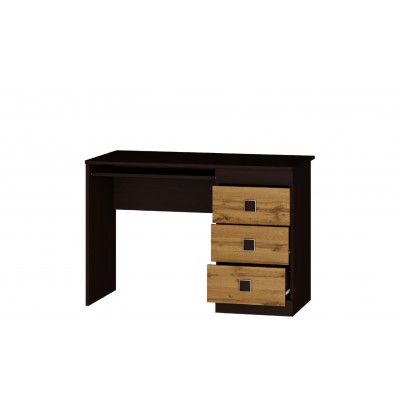 Стол письменный Соната, Венге темный, Дуб крафт золотой